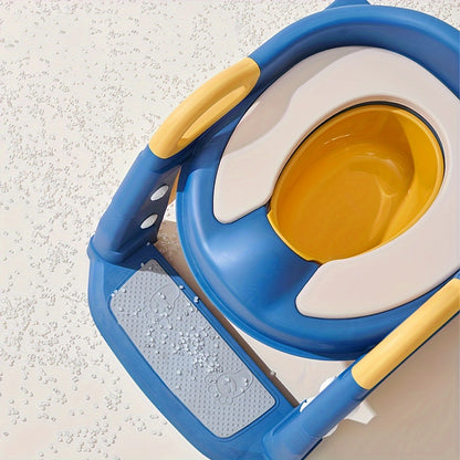 Adjustable Potty Training Seat with Step Stool, Handles &amp; Splash Guard
