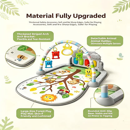New 2-in-1 Pedal Piano Fitness Stand – Multifunctional Early Education Game Mat for Kids