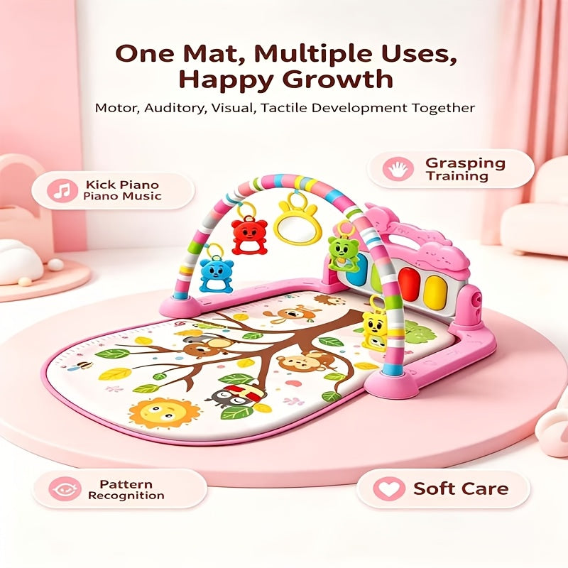 New 2-in-1 Pedal Piano Fitness Stand – Multifunctional Early Education Game Mat for Kids