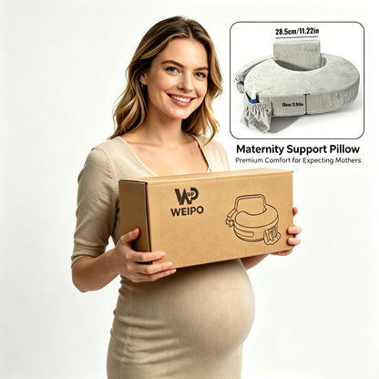 WEIPO Nursing Pillow with Foam - Ergonomic Breastfeeding Pillow Suitable for Moms &amp;, Adjustable with Side Pocket, Portable Bedside Pumping Support, Ideal Gift for Pregnancy, Foam Filling for Ultimate Lactation Aid