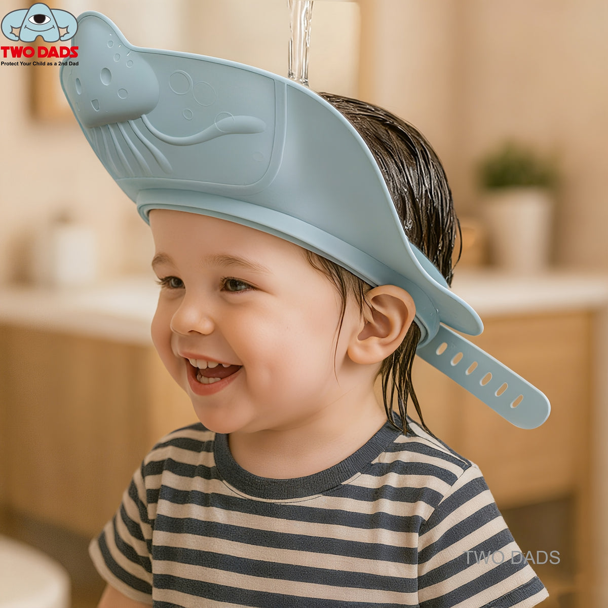 Baby Shower Cap Soft Ear And Eye Protection Rinse Hat for Kids 3-In-1 Haircut Cape, Sun Hat, Bath Cap for Toddlers Mother&