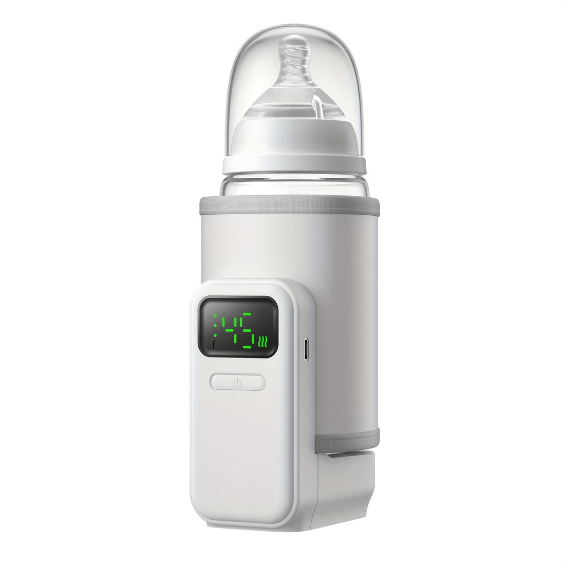Portable Baby Bottle Warmer | 5000mAh USB Rechargeable | Digital Display for Travel & Outdoors