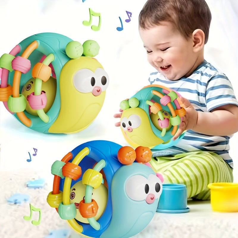 Baby Rattle Handheld Puzzle Toy – Snail & Elephant Shapes, Cute Plastic Design, Ideal Newborn Gift for Birthday, Christmas, Easter, Festival – Random Color