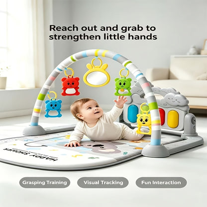 New 2-in-1 Pedal Piano Fitness Stand – Multifunctional Early Education Game Mat for Kids
