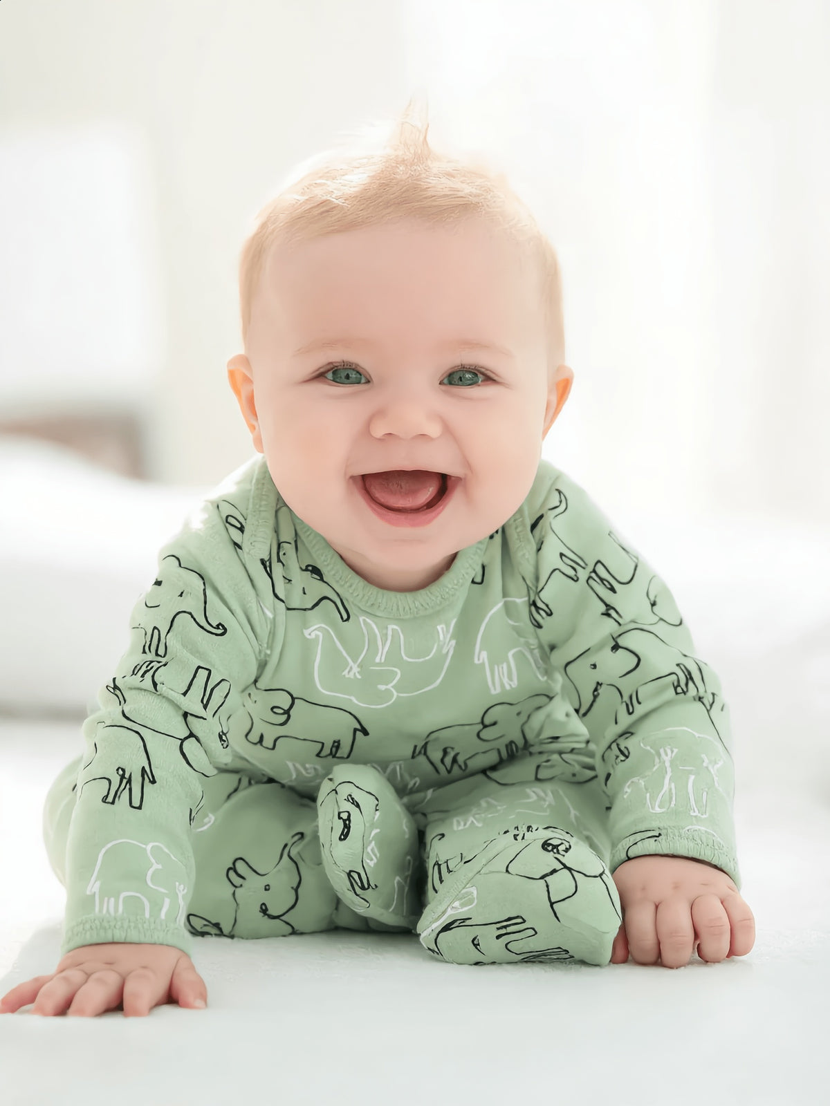 Newborn Baby Boy 8-Piece Cotton Outfit Set, 0–9 Months