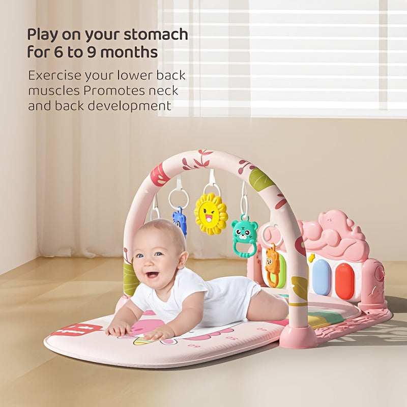 Musical Exercise Gym for Babies | 0-1 Year Old Foot Pedal Piano Play Mat | Interactive Children&