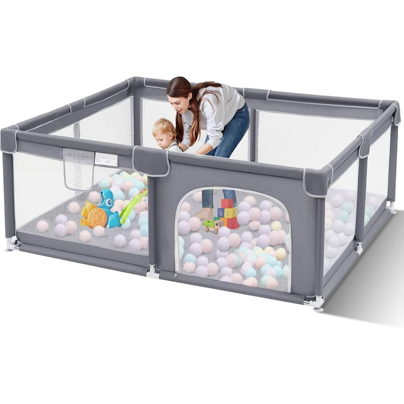 Playpen and Playard, Large Pens and Toddlers, Portable Fence Area Toddlers and Pets to Indoor and Outdoor Use 180.34x149.86 cm,