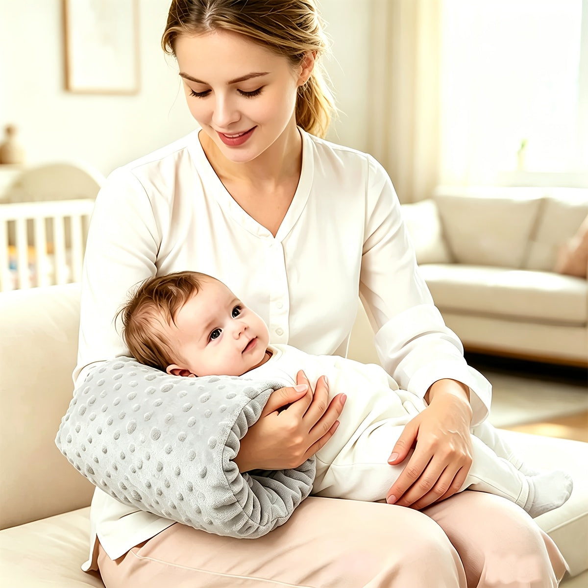 1pc Baby Nursing Arm Support Pillow - Multifunctional Breastfeeding Pillow for New Parents, Soft And Breathable Fabric, Ideal for Home And Travel, Perfect Gift for Christmas, Halloween, And Thanksgiving