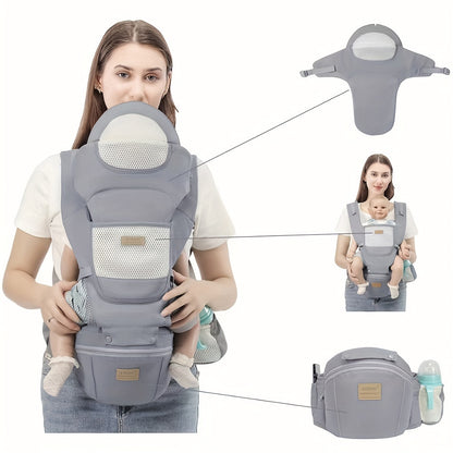 6-in-1 Ergonomic Baby Carrier with Hip Seat | Newborn to Toddler 0–48 Months | Breathable Mesh