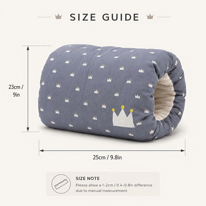 1pc Ergonomic Baby Feeding Pillow - Soft Polyester Nursing Armrest Cushion with Adjustable Strap, Travel-Friendly Breastfeeding Support for Comfortable Bottle-Feeding &amp; Breastfeeding, Pink/Blue/Yellow, Dotted Bear Design