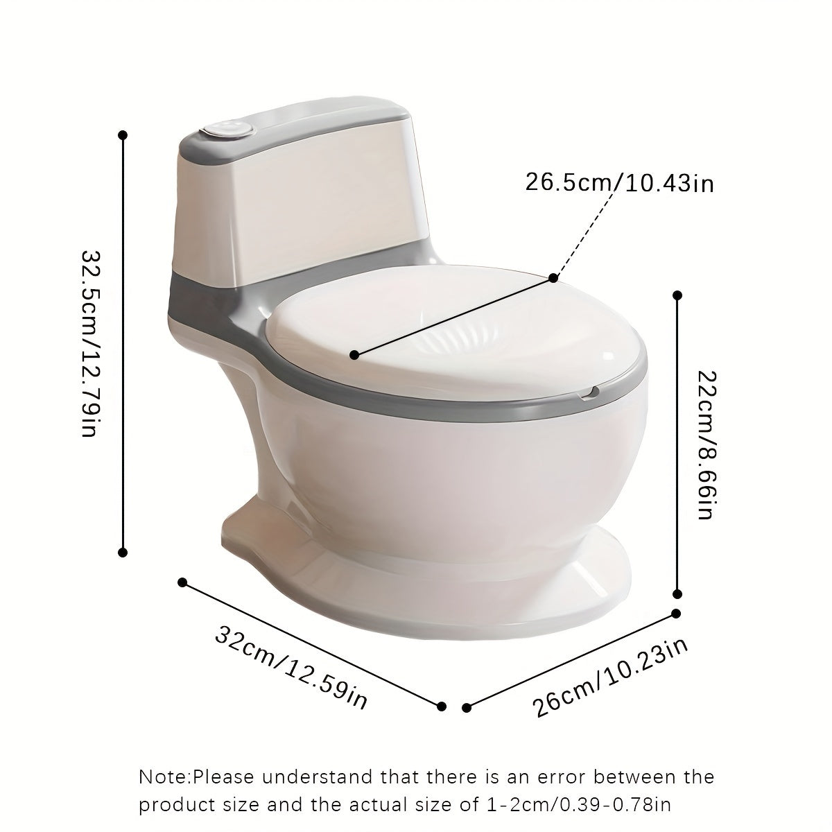 Kids’ Potty Training Toilet with Realistic Toilet-Seat Design, 18+ Months