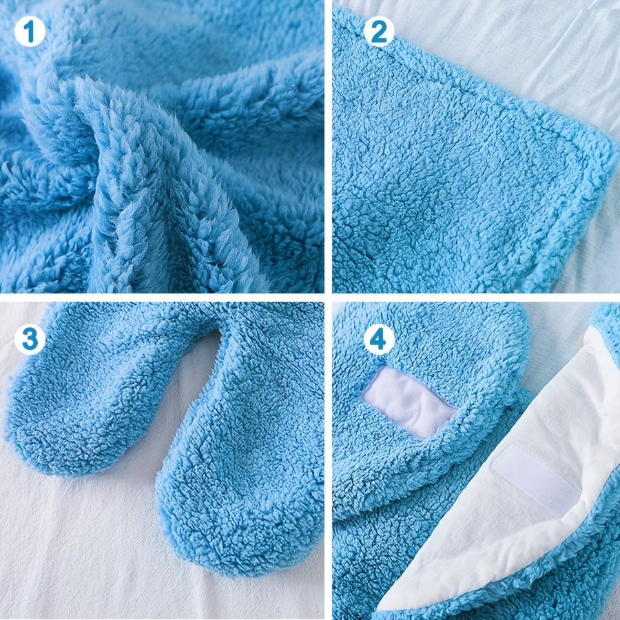 Hooded Newborn Swaddle Blanket with Bear-Ear Hood, 0–3 Months