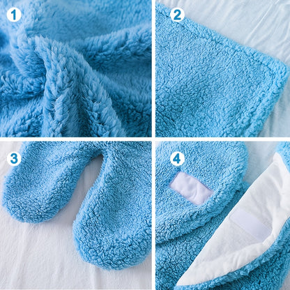 Hooded Newborn Swaddle Blanket with Bear-Ear Hood, 0–3 Months