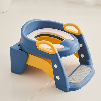 Adjustable Potty Training Seat with Step Stool, Handles &amp; Splash Guard