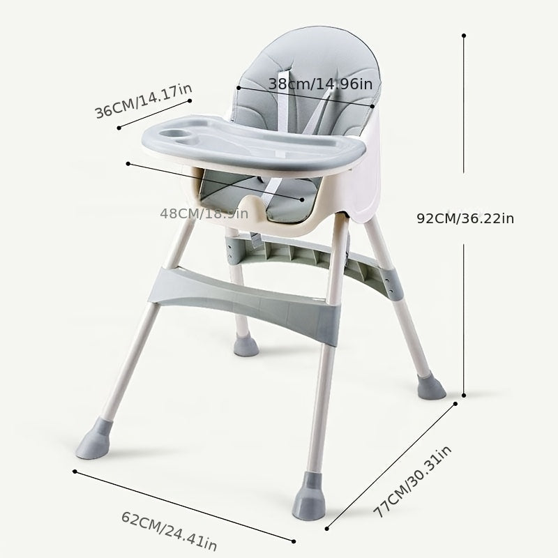 Baby High Chair - Adjustable Multifunctional Dining Chair, Household Anti-Fall Learning Seat for Babies and Toddlers