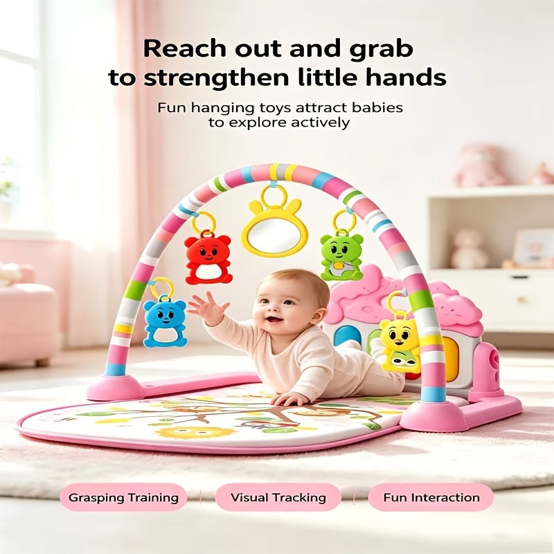 New 2-in-1 Pedal Piano Fitness Stand – Multifunctional Early Education Game Mat for Kids