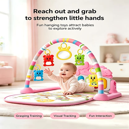 New 2-in-1 Pedal Piano Fitness Stand – Multifunctional Early Education Game Mat for Kids