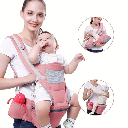 Baby Waist Stool Carrier | Comfortable Front-Facing Baby Holder with Hip Seat | Travel Essential