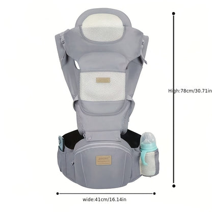 6-in-1 Ergonomic Baby Carrier with Hip Seat | Newborn to Toddler 0–48 Months | Breathable Mesh