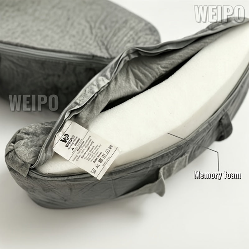 WEIPO Nursing Pillow with Foam - Ergonomic Breastfeeding Pillow Suitable for Moms &amp;, Adjustable with Side Pocket, Portable Bedside Pumping Support, Ideal Gift for Pregnancy, Foam Filling for Ultimate Lactation Aid