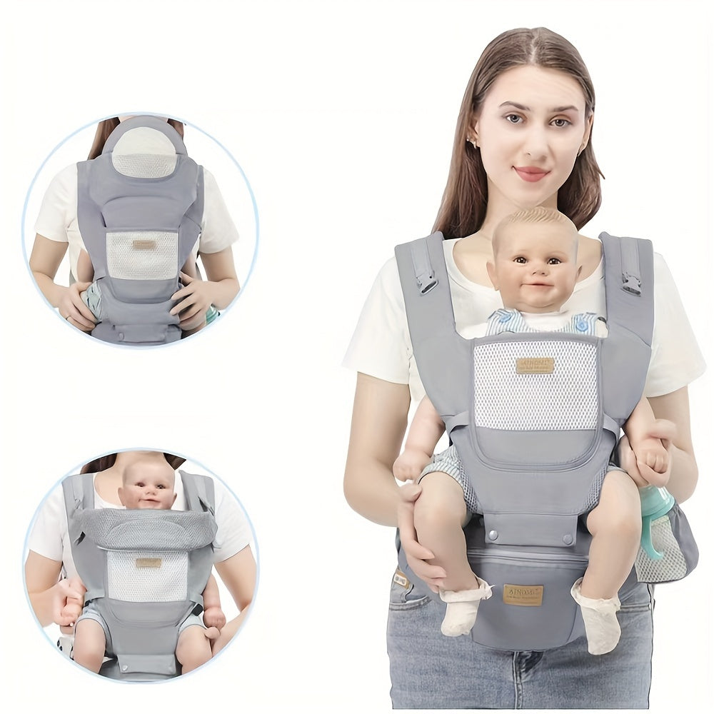 6-in-1 Ergonomic Baby Carrier with Hip Seat | Newborn to Toddler 0–48 Months | Breathable Mesh