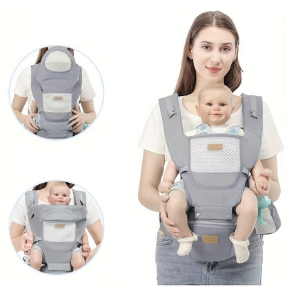 6-in-1 Ergonomic Baby Carrier with Hip Seat | Newborn to Toddler 0–48 Months | Breathable Mesh