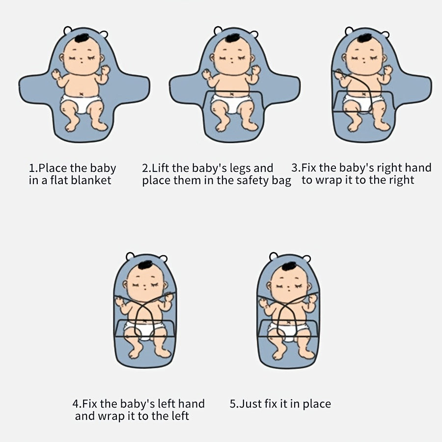 Hooded Newborn Swaddle Blanket with Bear-Ear Hood, 0–3 Months