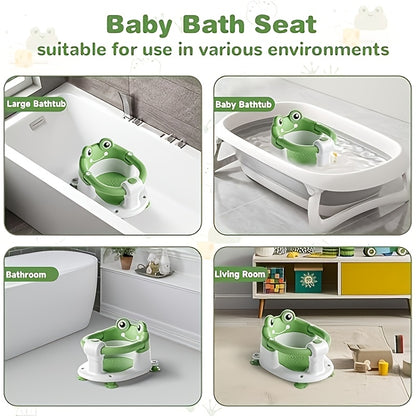 Baby Bath Seat for Babies 6 Months &amp; Up - Baby Bath Support,Toddler Bath Seats for Baby Sitting Up with 4 Suction Cups &amp; Soft Cushion, Non-Slip Infants Shower Bathtub Chair for Newborn Boys Girls,