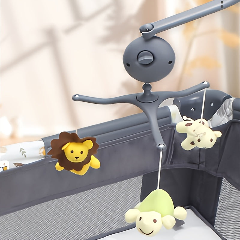 Multifunctional Infant Playpen, Foldable with Diaper Changing Table, Newborn Bed, Comfortable Infant Bed with Mosquito Net And Wheels