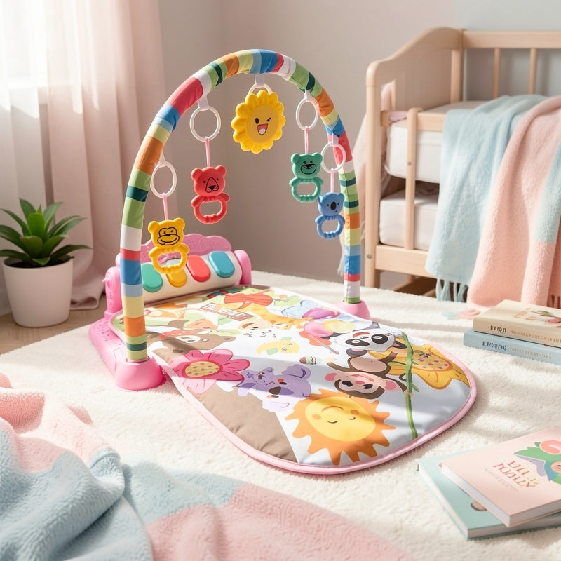 New Baby Toy Foot Piano Fitness Stand for 0-12 Months – Early Education Puzzle Gift for Boys &amp; Girls Aged 3, 6, 12 Months