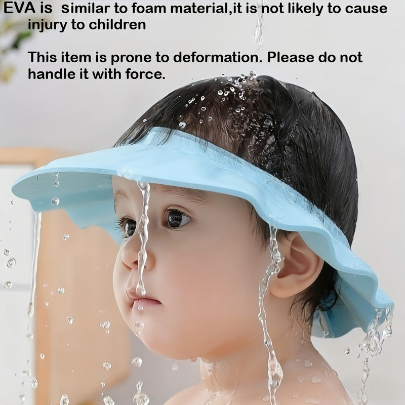 2-Piece Adjustable Shampoo Caps for Kids, Eye-Protection Shower Visors