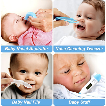 14pcs Safety Care Set for Girls &amp; Boys – Includes Comb, Nail Clippers, Nose Suction &amp; More – Essential Baby Grooming Kit
