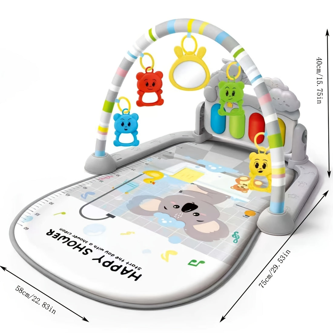 New 2-in-1 Pedal Piano Fitness Stand – Multifunctional Early Education Game Mat for Kids