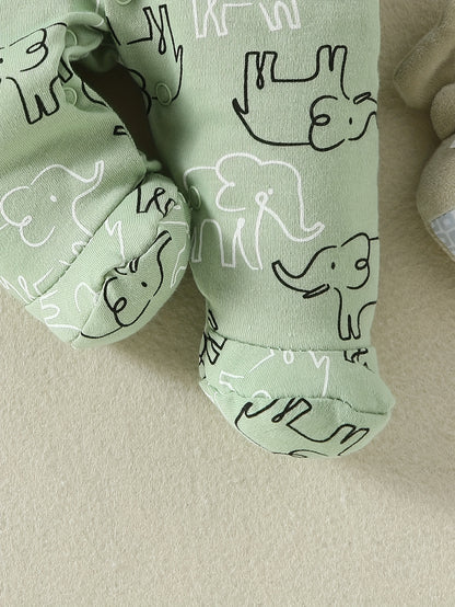 Newborn Baby Boy 8-Piece Cotton Outfit Set, 0–9 Months
